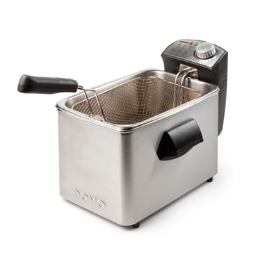 Domo DO458FR Friggitrice singola 4 L 3000 W Nero, Acciaio inox