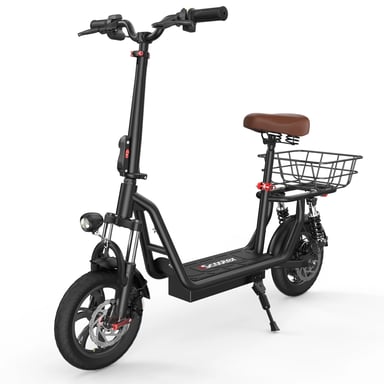 Trottinette Elettrica i12 | Motore 500W | Batteria 36V 7.5Ah | Pnei da 12 PolliciT| Velocità Massima 25 km/h | Autonomia 30-35 km | Nero
