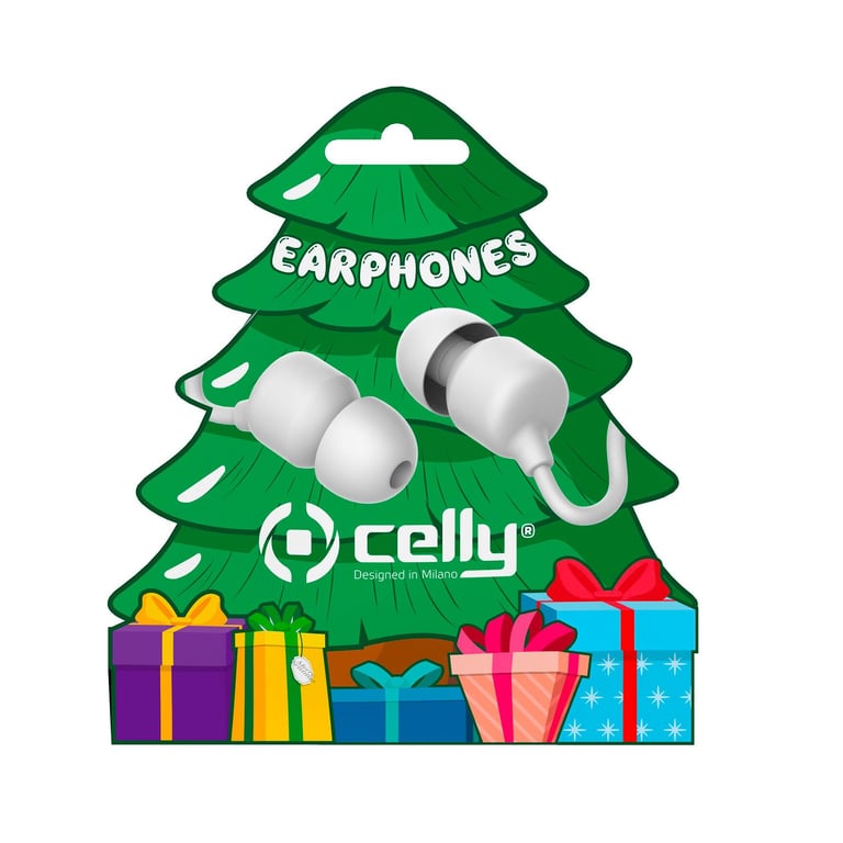 Celly XMASEARTREEWH écouteurcasque Avec fil Ecouteurs AppelsMusique Neuf