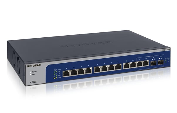 NETGEAR XS512EM Gestionado L2 10G Ethernet (100/1000/10000) 1U Azul, Gris