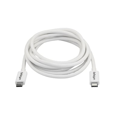 StarTech.com Cable Thunderbolt 3 Pasivo de 2m - 20Gbps - PD 100W - Vídeo 4K - Cable Thunderbolt - Certificado Thunderbolt - Compatible con USB4 / Modo