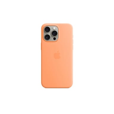 Funda de silicona con MagSafe para iPhone 15 Pro Max Naranja Sorbete