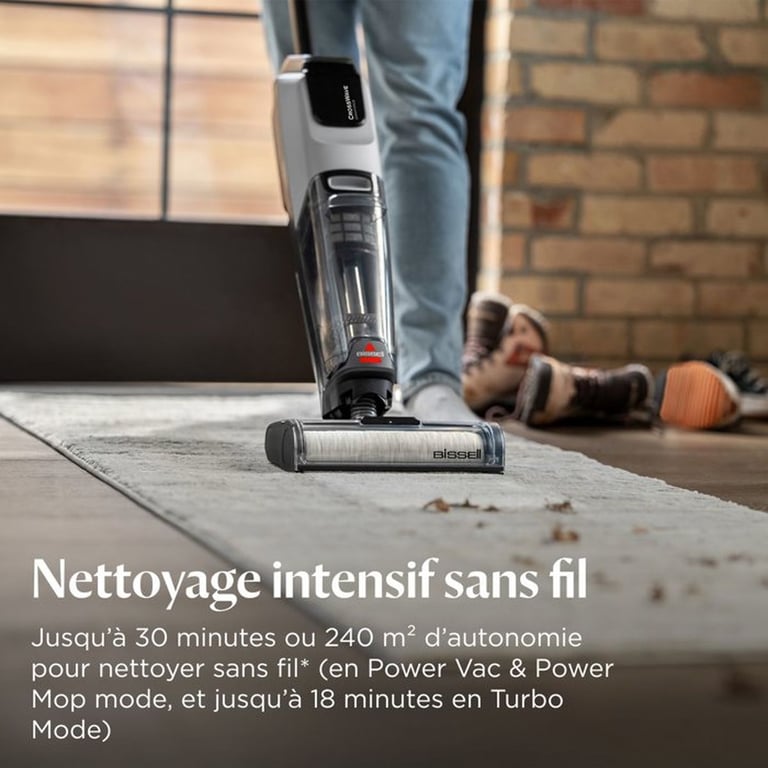 Aspirateur laveur sans fil BISSELL CrossWave OMNIFORCE Nettoyeur surfaces 2 en 1 + lavage auto nettoyage - vue 6