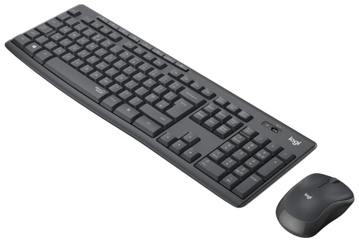 LOGITECH - Ensemble Clavier + Souris sans fil et Silencieux MK295 - AZERTY - Noir