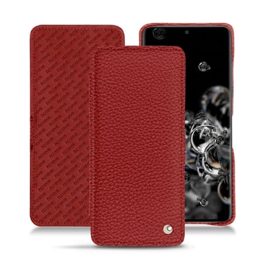 Housse cuir Samsung Galaxy S20 Ultra 5G -  - Rouge - Cuir grainé