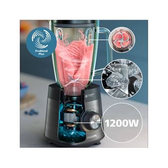 Blender PHILIPS HR3040/00 – 1200 W, Bol Verre 2 L, ProBlend Plus - vue 6