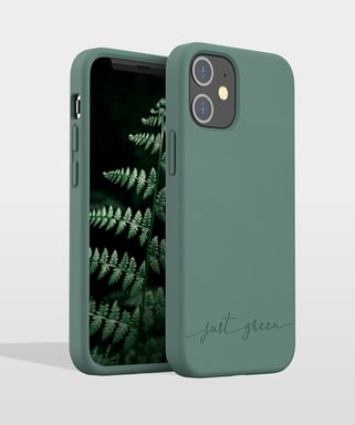 Coque iPhone 12 mini Natura Night Green - Eco-conçue Just Green