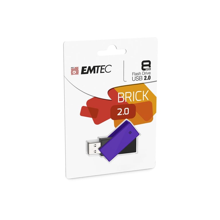 Emtec C350 Brick 2.0 lecteur USB flash 8 Go USB Type A Neuf - vue 2