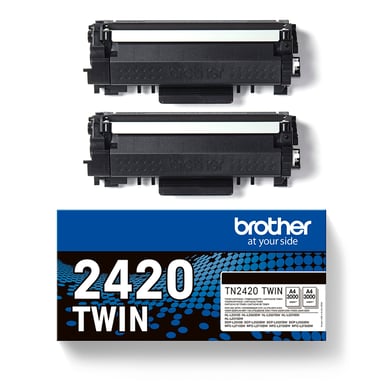 2 TONER BROTHER TN-2420 Nero 2x3000PP X HL-L2310/2350/2370/2375 DCP-L2550/2510 MFC-L2710/2750/2730