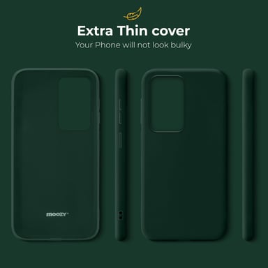 Funda de silicona Moozy Minimalist Series para Samsung S20 Ultra, verde medianoche - TPU fino y flexible acabado mate