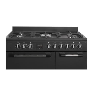 Cuisiniere piano gaz 3 fours électriques CONTINENTAL EDISON CECP903FB - 5 feux - Noir - Largeur 90