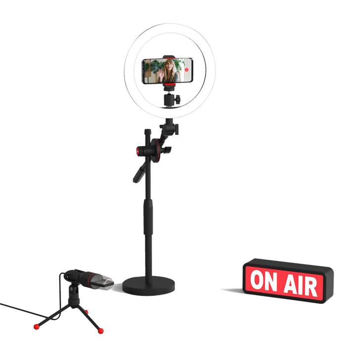 Luce LED Selfie Mapille Con 96 LED, 3 Temperature Da 2500K A 9900K – Clip Per Telefono E Treppiede