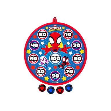 Gioco di tiro a bersaglio Marvel Spidey con 4 palline 28 cm Rosso