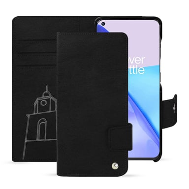 Funda de piel OnePlus 11 - Solapa billetera - Negro - Piel lisa de primera calidad