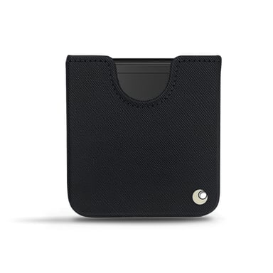 Pochette cuir Samsung Galaxy Z Flip -  - Noir - Cuir saffiano