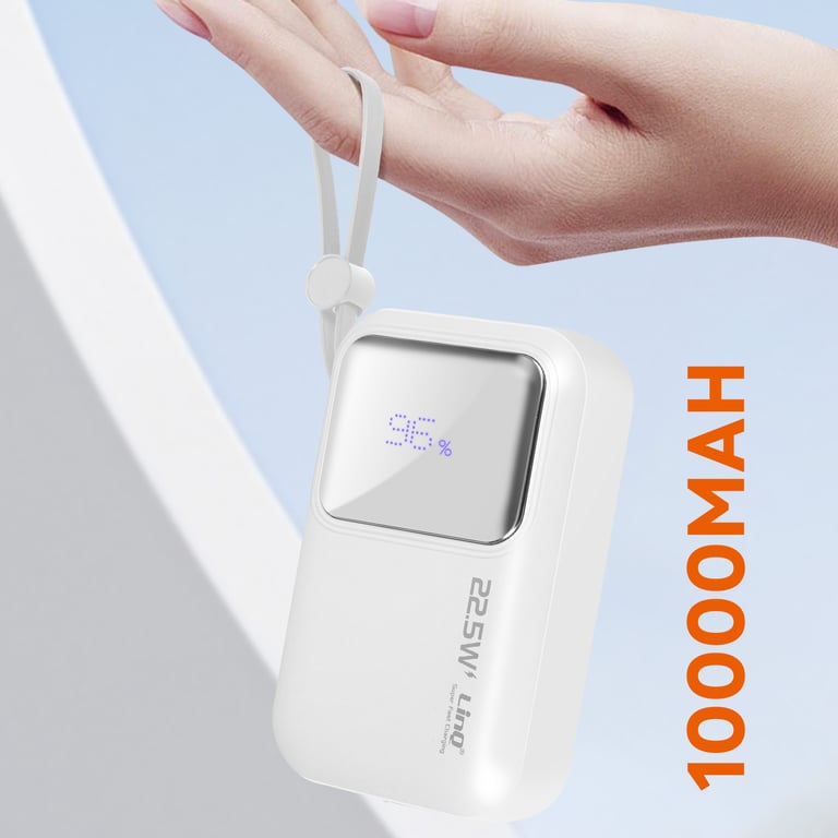 Batterie Externe 10000mAh + Câbles Lightning et USB C Compact Neuf - vue 6