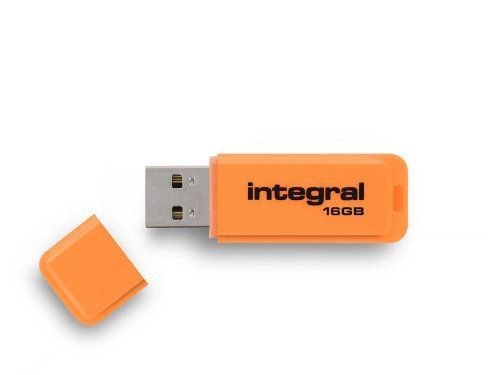 Integral INFD16GBNEONOR lecteur USB flash 16 Go USB Type-A 2.0 Orange - Neuf