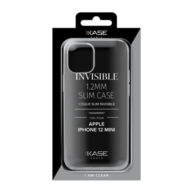 Custodia sottile invisibile per Apple iPhone 12 mini 1,2 mm, trasparente