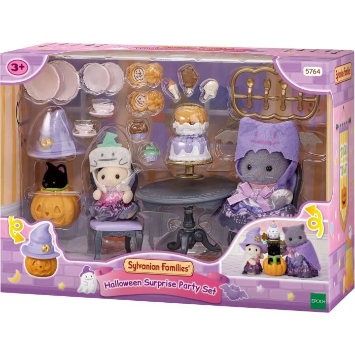Coffret Halloween SYLVANIAN FAMILIES 3 Figurines Déguisées Mobilier et Goûter dHalloween - vue 8
