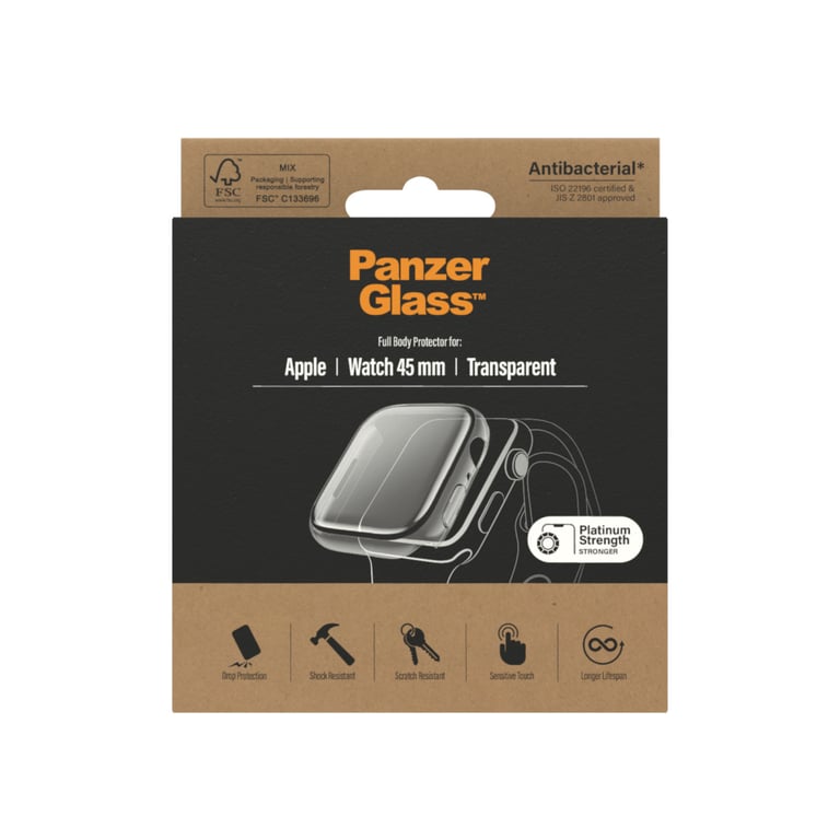 PanzerGlass 3659 accessoire intelligent à porter sur soi Protecteur d'écran Transparent Verre trempé, Polyéthylène téréphthalate (PET)