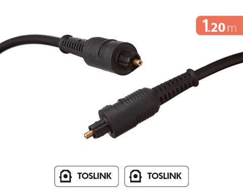 Cavo audio in fibra ottica Toslink flessibile stampato da 1,2 m