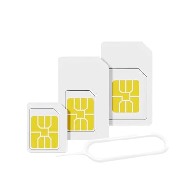 Adaptateur Carte SIM 3 Format Nano Micro avec Extracteur Blanc