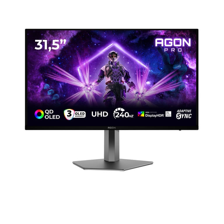 AOC 31.5 QD OLED AGON PRO AG326UZD2 - vue 3