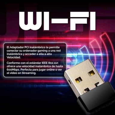 Pc Gaming Pack completo - AMD Ryzen 3 3200G, RAM 16 Gb, M.2 256 Gb + HDD 1 Tb, Gráfica integrada, Monitor 24'' FHD, ratón, Teclado, Alfombrilla, cascos, Windows 11 Pro, Wifi, PC Gamer - teclado Qwerty