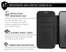 Etui Folio Renforcé iPhone 15 Pro Max Compatible MagSafe Noir - Garantie à vie Force Case