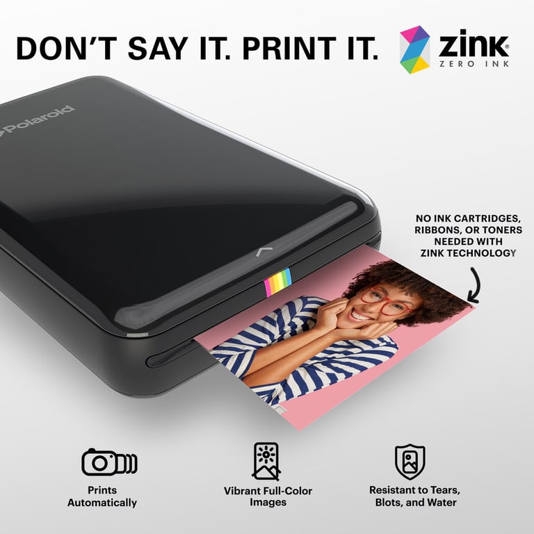 Pack de 30 Papiers photo Instantané ZINK Format 2x3'' - Compatible Polaroid, Kodak, Canon, HP