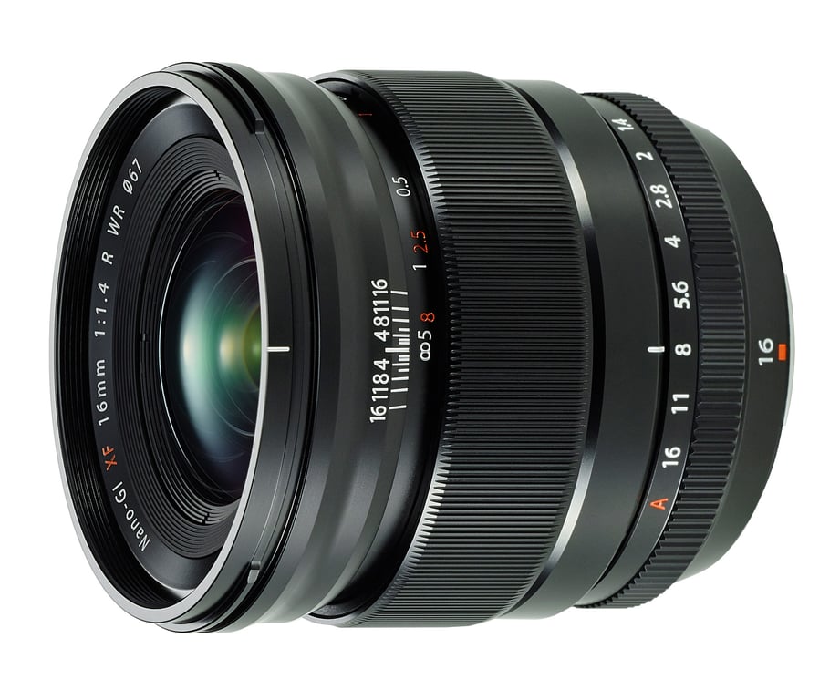 Objectif hybride Fujifilm XF 16mm f1 4 R WR - vue 2