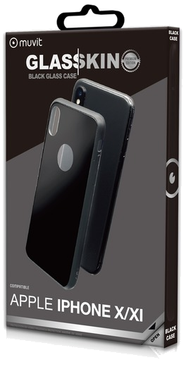 Glasskin Coque Glass Case Noire: Apple Iphone X/Xs