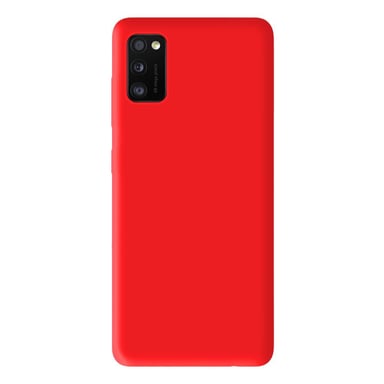 Coque silicone unie Mat Rouge compatible Samsung Galaxy A41