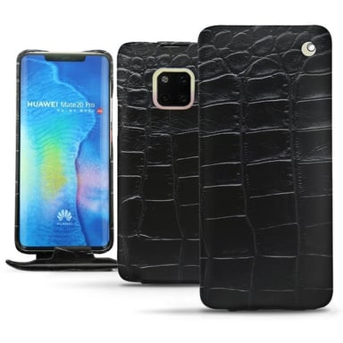 Housse cuir Huawei Mate 20 Pro -  - Noir - Cuir Abaca