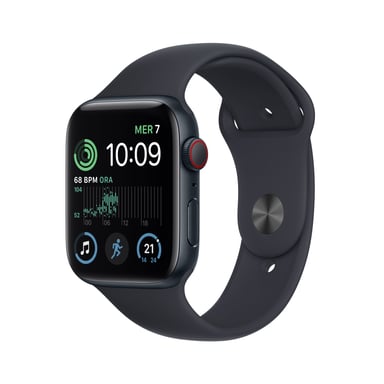 Apple Watch SE OLED 44 mm Digital 368 x 448 Pixeles Pantalla táctil 4G Negro Wifi GPS (satélite)