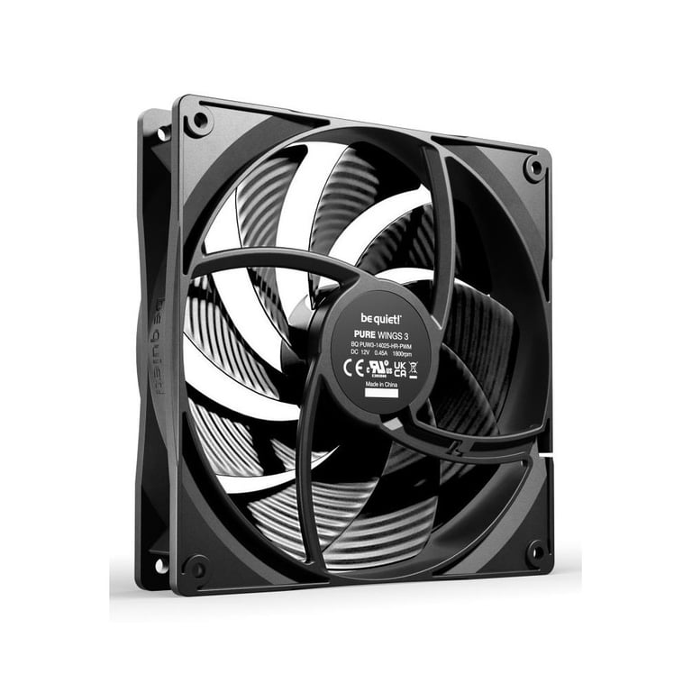 be quiet! Pure Wings 3 140 mm Ventilateur PC silencieux high speed Pack de 3 - vue 2