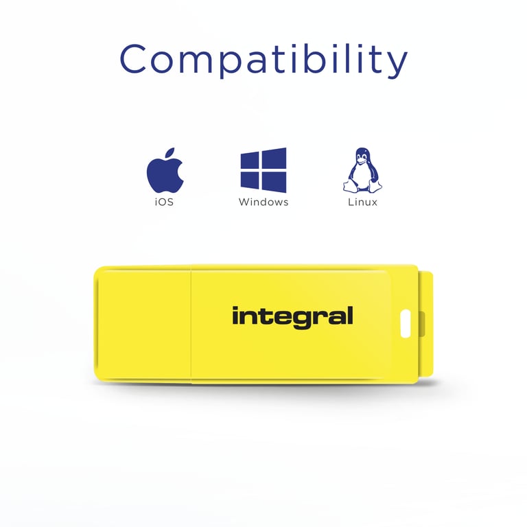 Integral INFD32GBNEONYL lecteur USB flash 32 Go USB Type-A 2.0 Jaune - Neuf