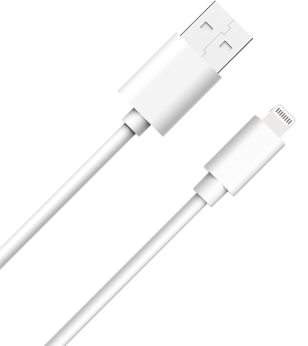 Cable USB A/Lightning 2 m 2,4A Blanco WOW