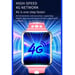 Montre Téléphone GPS 4G 1.54 Pouces Montre Android 3MP WiFi Bluetooth Rose Blanc + SD 16Go YONIS