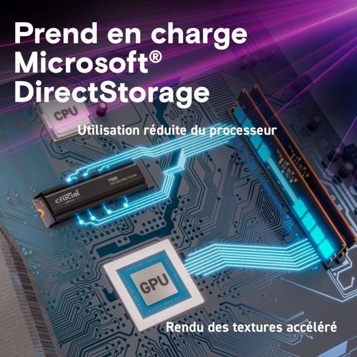 Crucial T500 avec dissipateur - vue 4