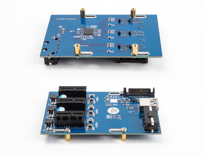Delock Carte d'adaptation PCI Express x1 à 3 x PCIe x1, avec câble USB de 50 cm Bleu - vue 4