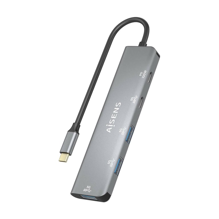 Aisens Hub USB 3.1 USB C USB C Mâle vers 4xType A Femelle 10cm Couleur Neuf - vue 6