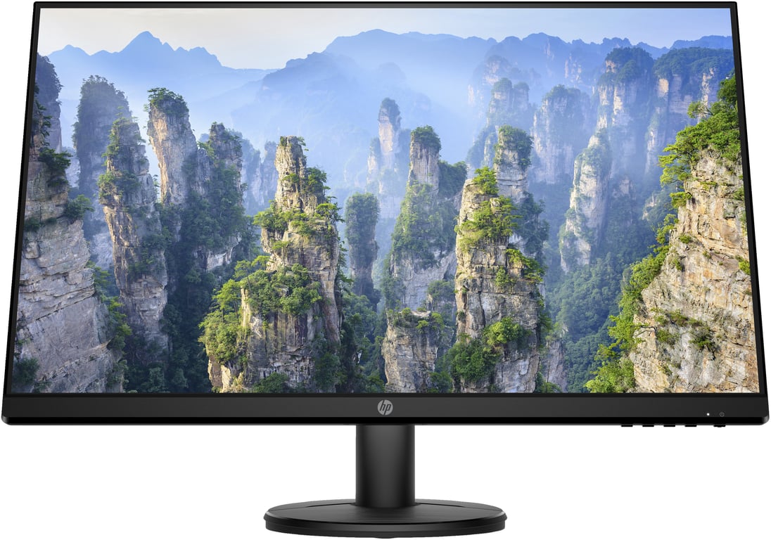 HP Ecran V27e Moniteur écran IPS Full HD 27 1920 x 1080 MicroEdge Antireflets Temps de réponse 5 ms Angle de vision de 178 ° Commandes - vue 2