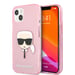 Funda Karl Lagerfeld KLHCP13XKHTUGLP para iPhone 13 Pro Max 6.7' Brillo rosa Cabeza de Karl