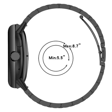 Bracelet de montre en acier inoxydable pour Google Pixel Watch 3 Black 45 mm