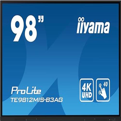 iiyama ProLite TE9812MIS B3AG Classe de diagonale 98 97.5 visualisable écran LCD rétro éclairé par LED signalétique numérique interactive avec écran tactile touch / capacité PC...