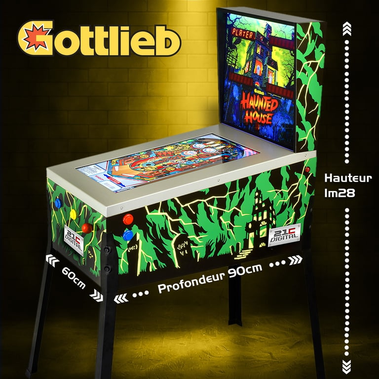 Flipper numérique avec écran LCD 24 sur pied 12 jeux inclus 4 joueurs Nudge Secousse et Tilt Type borne d'arcade Neuf - vue 2