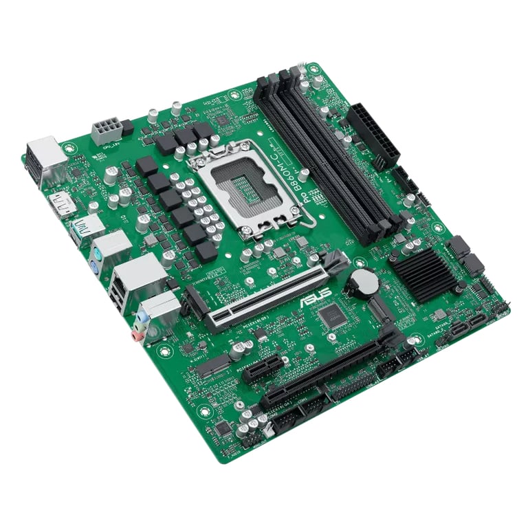 ASUS PRO B860M C CSM Carte mère micro ATX Socket LGA1851 B860 Chipset USB C 3.2 Gen 1 USB 3.2 Gen 1 USB 3.2 Gen 2 Gigabit LAN carte graphique embarquée unité centrale requise ... - vue 3