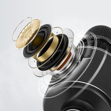 Micro Karaoké sans fil Bluetooth 5W Boutons Multifonctions Noir