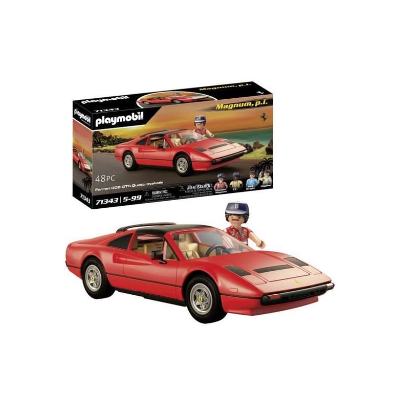 PLAYMOBIL 71343 Magnum - Ferrari 308GTS - Classic Cars - Voiture de collection - Neuf